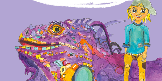 Prinzessin Flieder und der Drache Brandeis von Helena Srubar; Bild: Iris Hanoussek-Mader