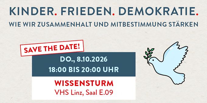 Kinder. Frieden. Demokratie; Bild: Kinderfreunde