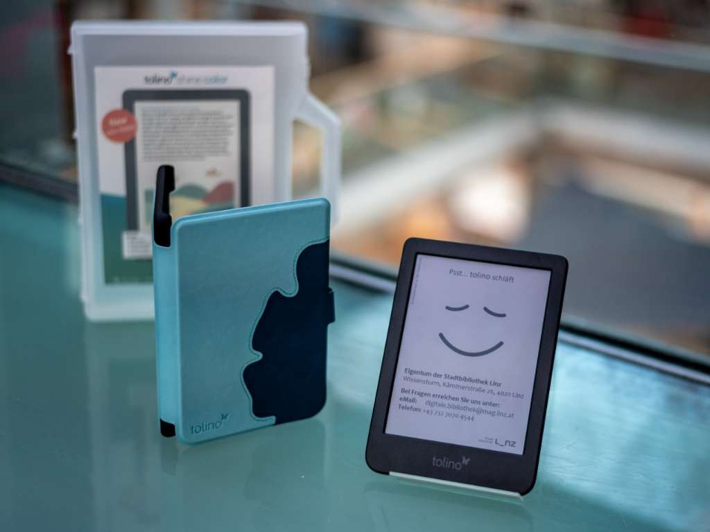 Stadtbibliothek Linz / Nell Leidinger Dingeleih_Ereader_c_Stadtbibliothek_NellLeidinger